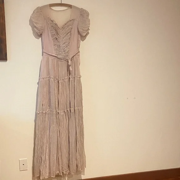 Antique, Edwardian silk chiffon maxi dress - Picture 1 of 12